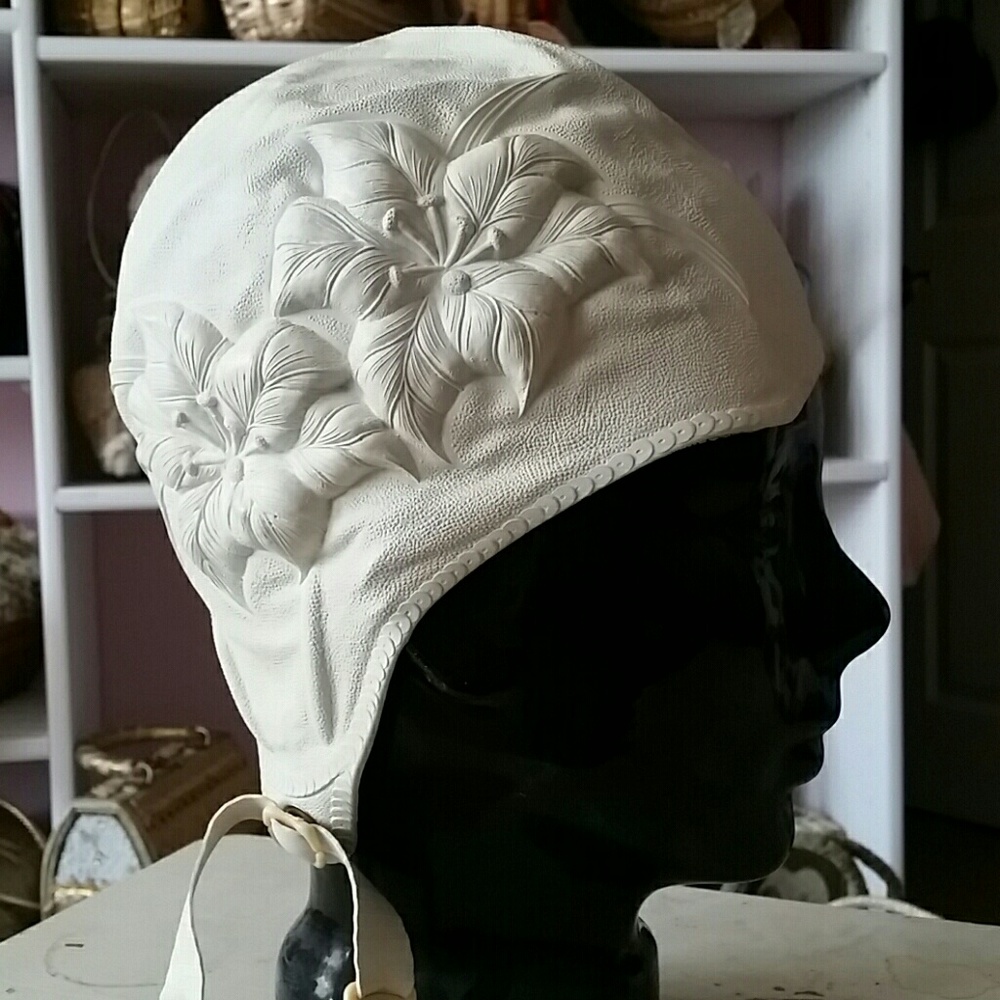 Vintage Rubber Swim Bathing Cap